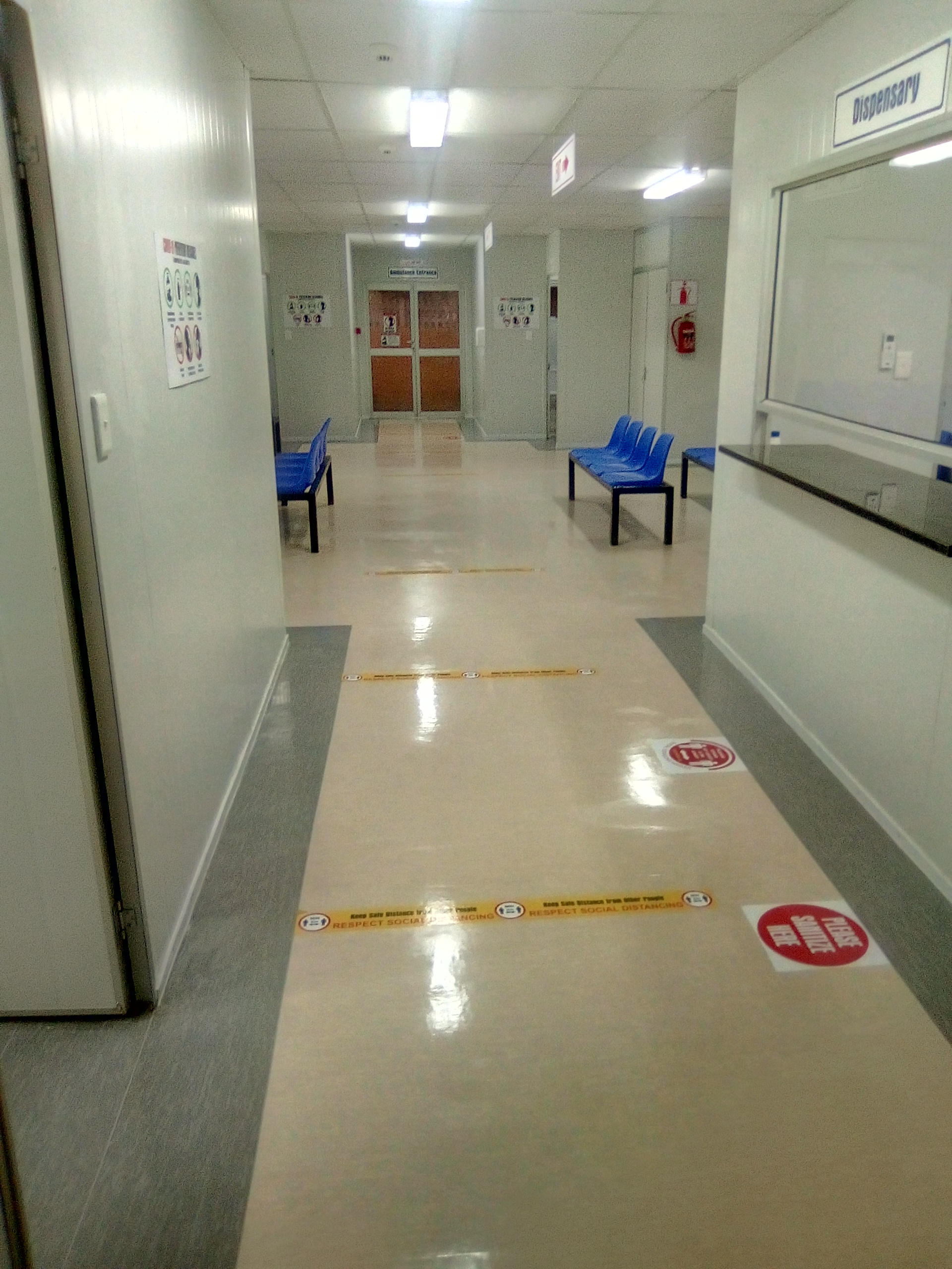 Tonga Hospital COVID ward flooring after restoration and deep cleaning